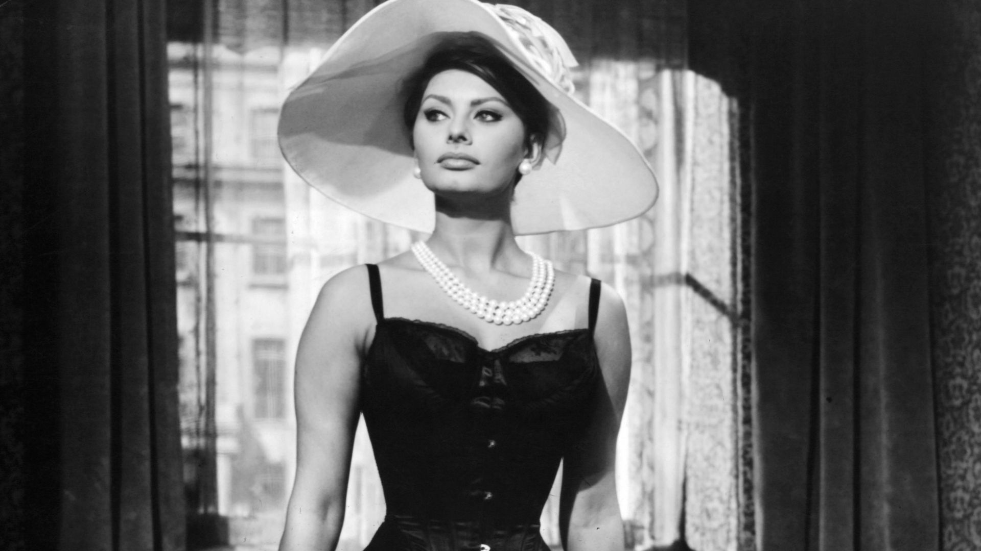 Sophia Loren wearing lingerie in a scene from the film 'The Millionairess', 1960. (Photo by 20th Century-Fox/Getty Images)