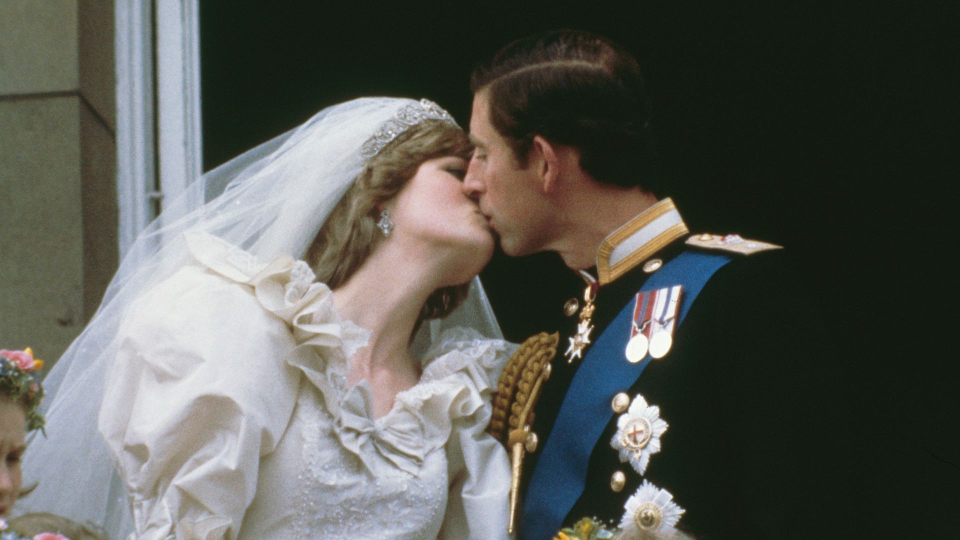 Princess Diana and King Charles kissing