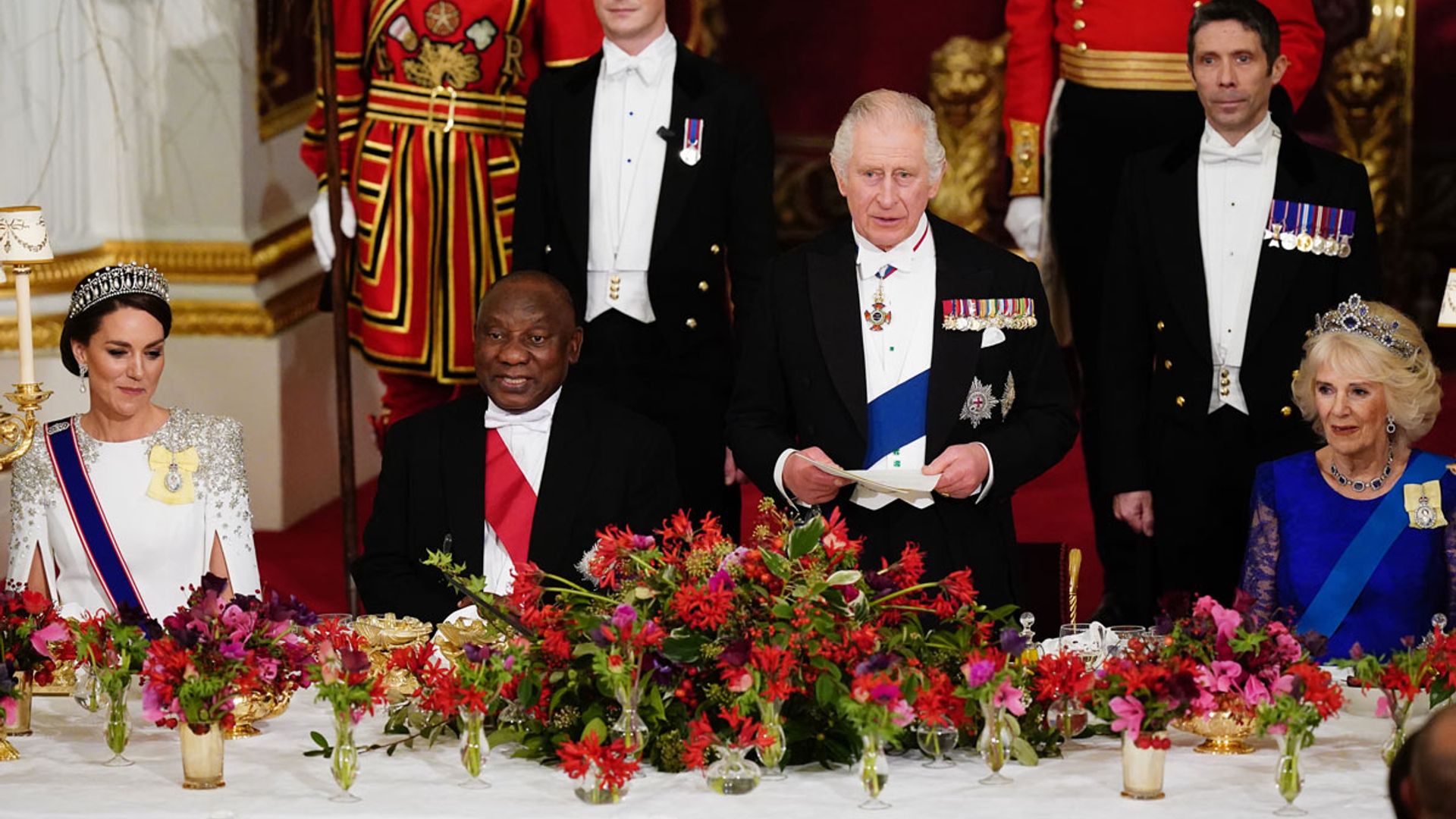british royals state banquet