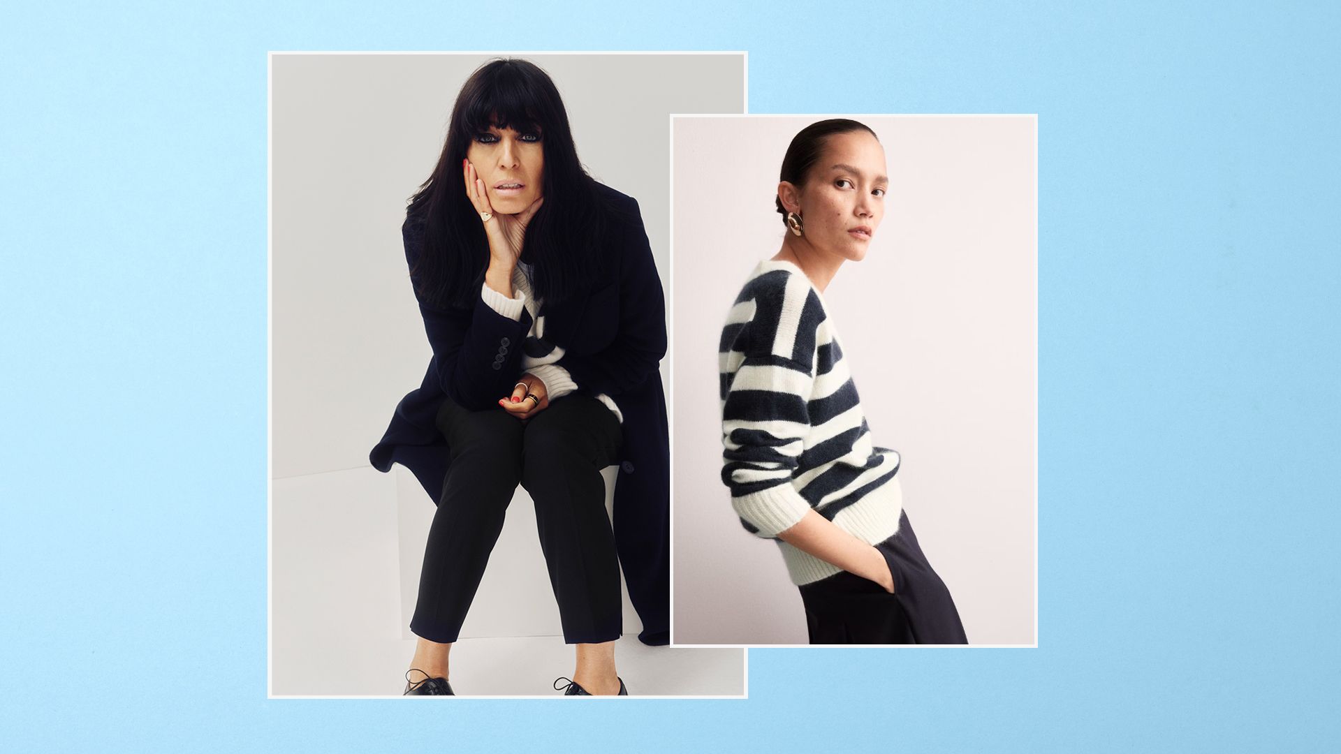 Claudia Winkleman makes a case for striped knitwear with her new Marks & Spencer ad campaign