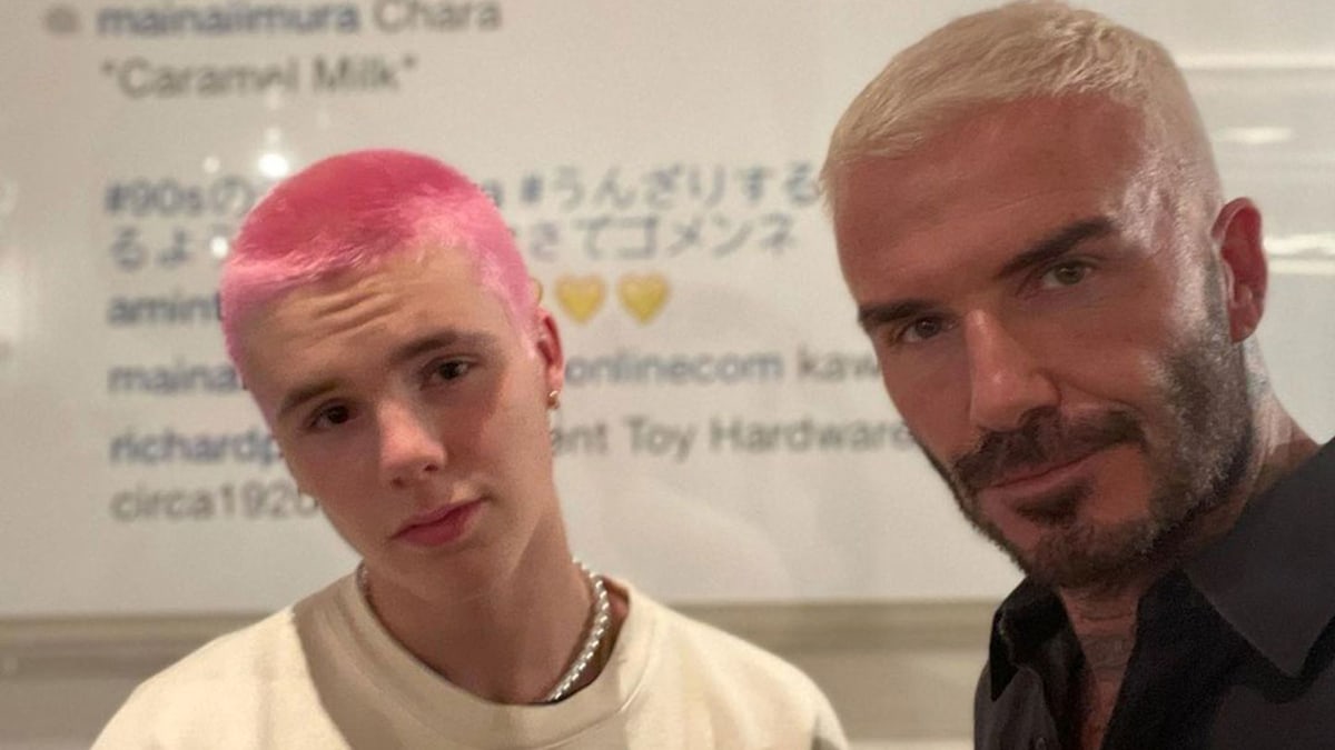 David Beckham debuts shocking peroxide blonde look – and Victoria has ...