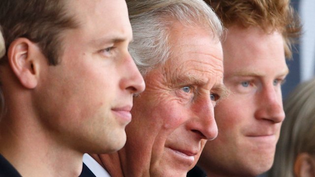 Prince William, Duke of Cambridge, Prince Charles, Prince of Wales & Prince Harry watch the athletics during the Invictus Games at the Lee Valley Athletics Centre on September 11, 2014