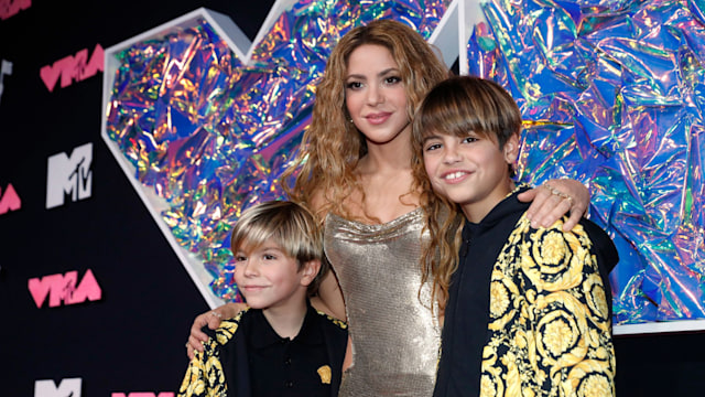 Shakira turns heads at the VMAs as her two sons make rare red carpet appearance with their mom