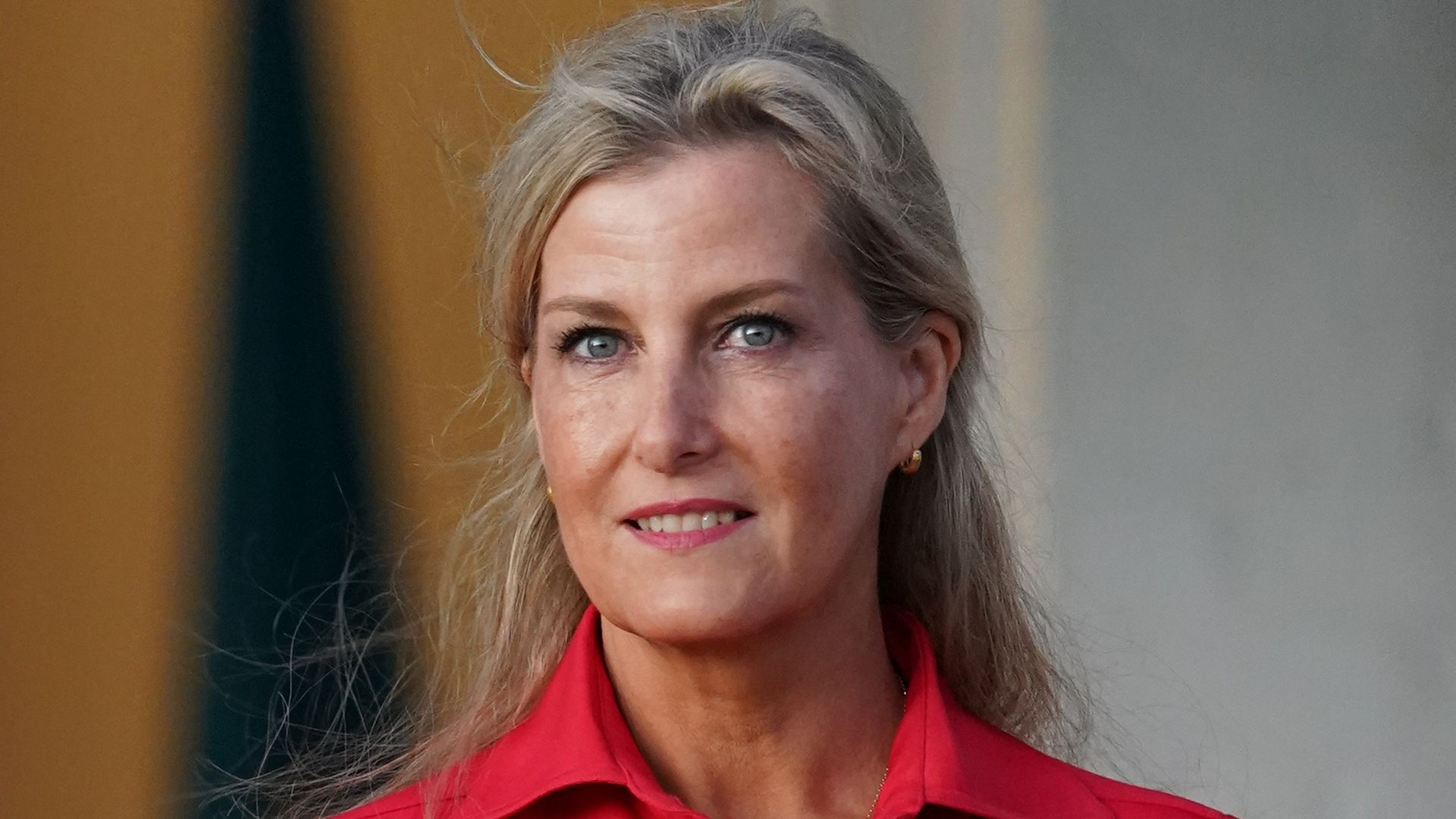 Duchess sophie in red shirt dress