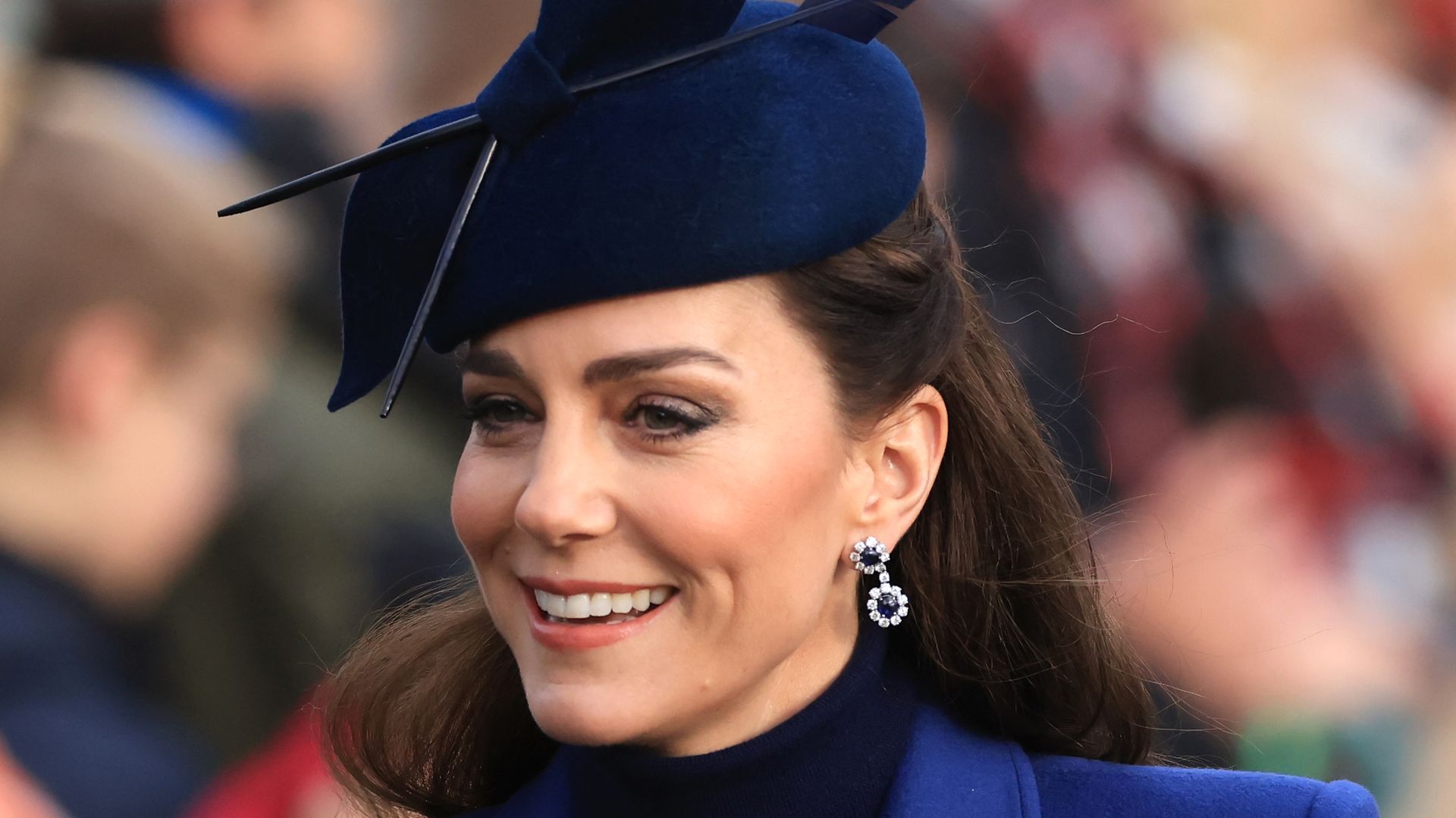Princess Kate wearing blue on Christmas Day