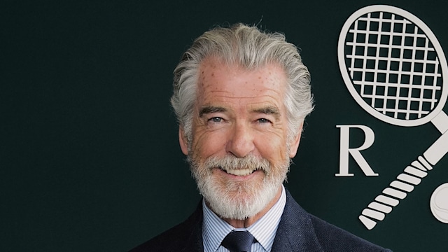 Pierce Brosnan, wearing Ralph Lauren, attends the Ralph Lauren Suite during The Championships, Wimbledon at All England Lawn Tennis and Croquet Club on July 14, 2024 in London, England. (Photo by Darren Gerrish/WireImage for Ralph Lauren)