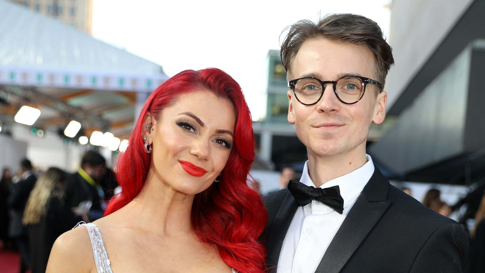 Dianne Buswell and Joe Sugg attend the EE BAFTA Film Awards 2023 at The Royal Festival Hall on February 19, 2023 in London, England