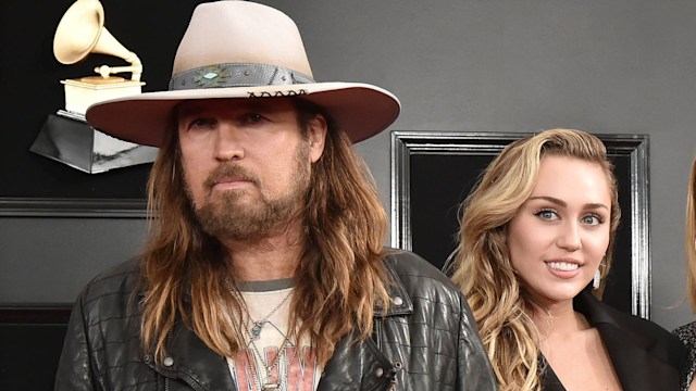 Billy Ray Cyrus, Miley Cyrus and Tish Cyrus attend the 61st Annual Grammy Awards at Staples Center on February 10, 2019 in Los Angeles, California