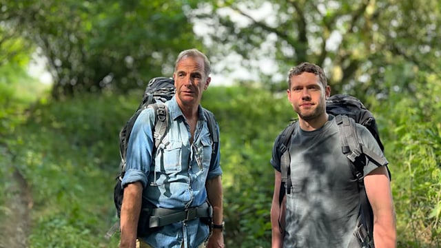 Tom Brittney filming for Robson Green's Weekend Escapes in 2022