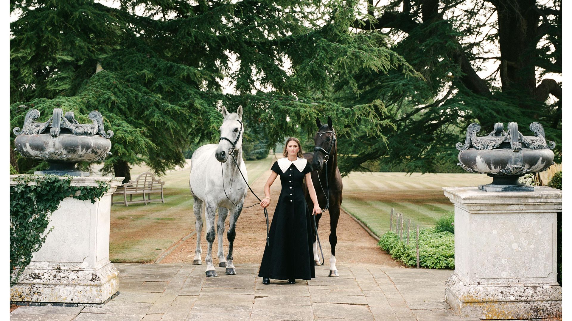 Jemima poses with her three-day event horses Malv and Oreo