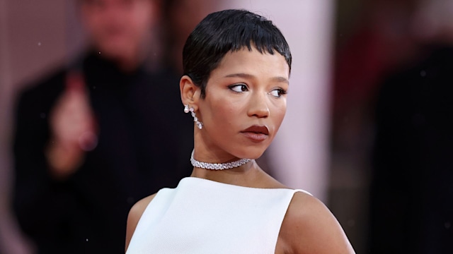 Taylor Russell attends the "The Room Next Door" red carpet during the 81st Venice International Film Festival on September 02, 2024 in Venice, Italy.