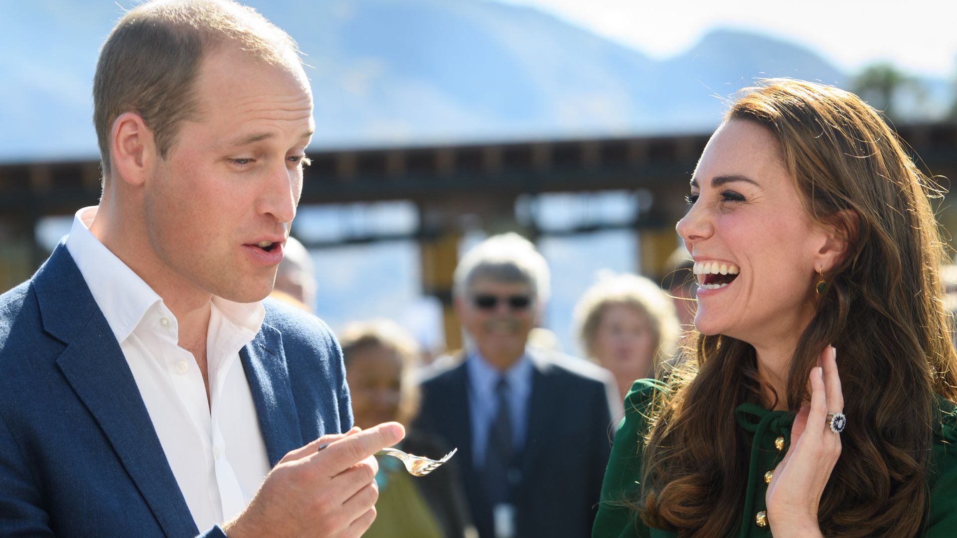 Prince William and Princess Kate sample Indian food cooked by Vikram Vij at visit Mission Hill Winery in 2016