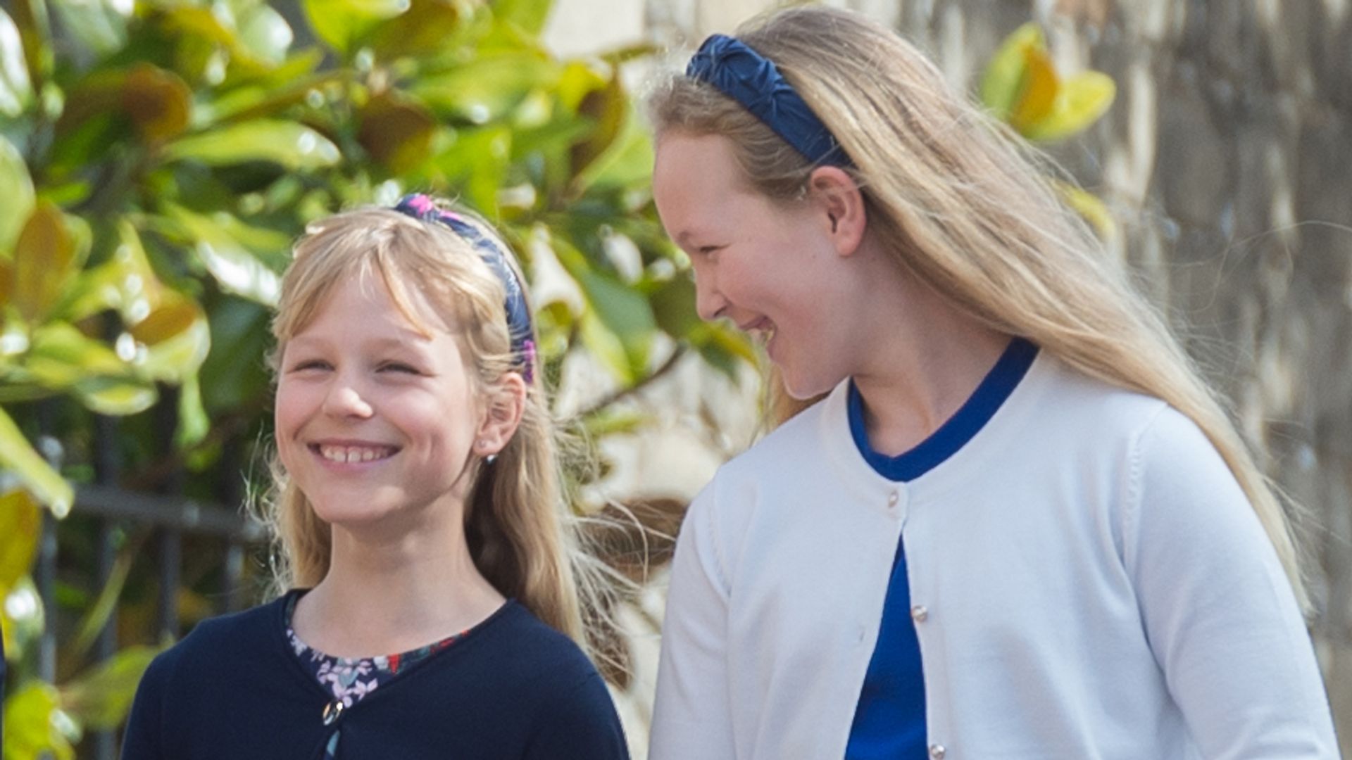 Savannah Phillips and Isla Phillips attend the traditional Easter Sunday Church service 