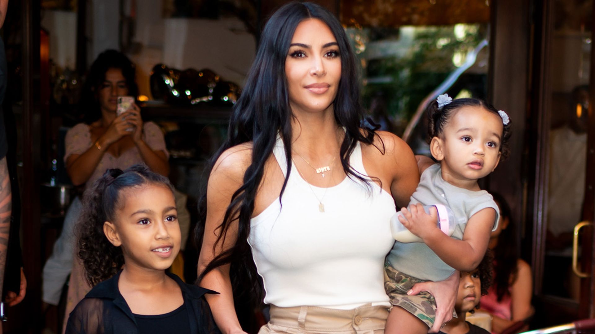 kim kardashian with daughters