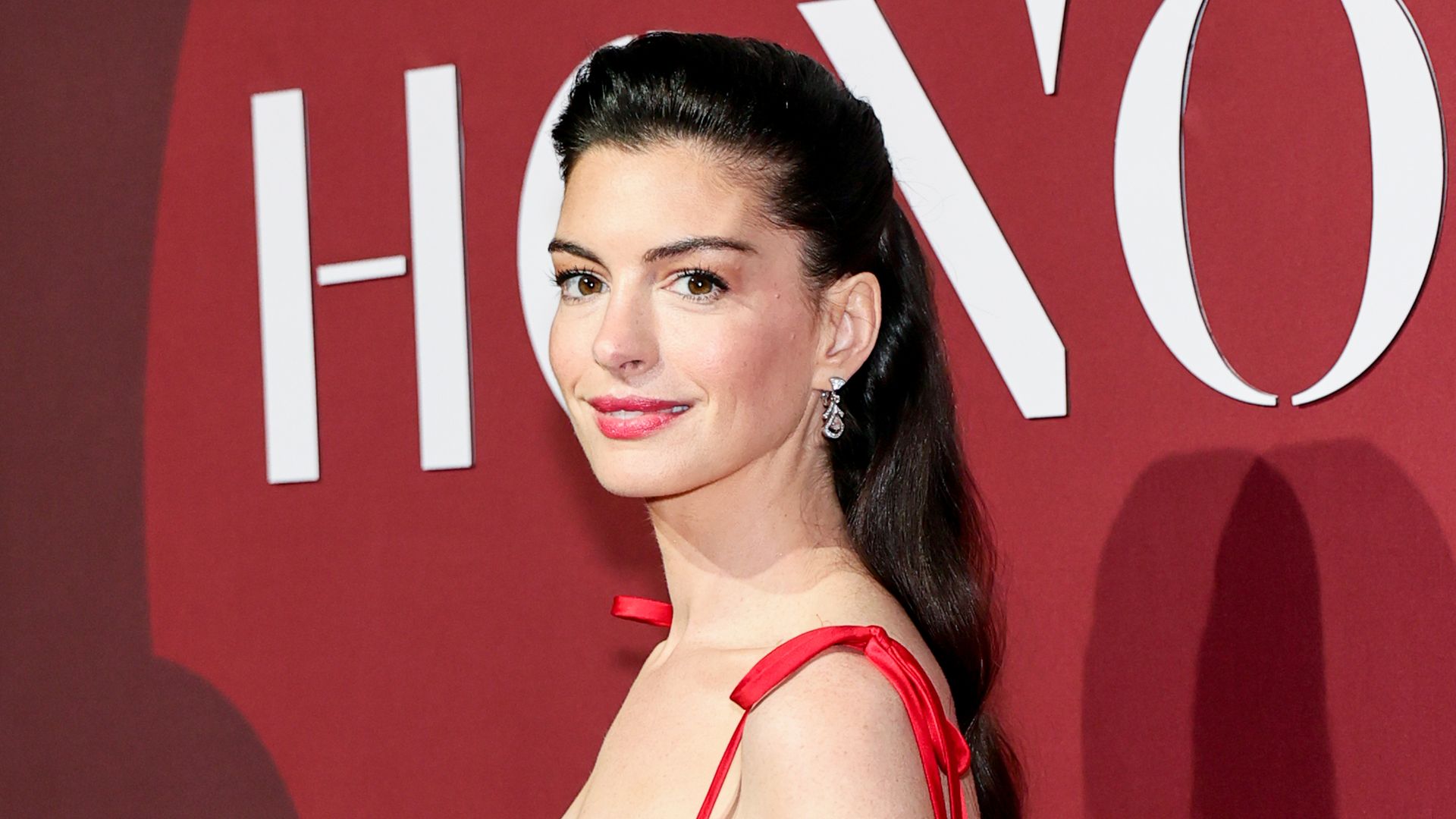 Anne Hathaway attends the 2025 WWD Honors at Cipriani South Street on October 28, 2025 in New York City. (Photo by Theo Wargo/Getty Images)