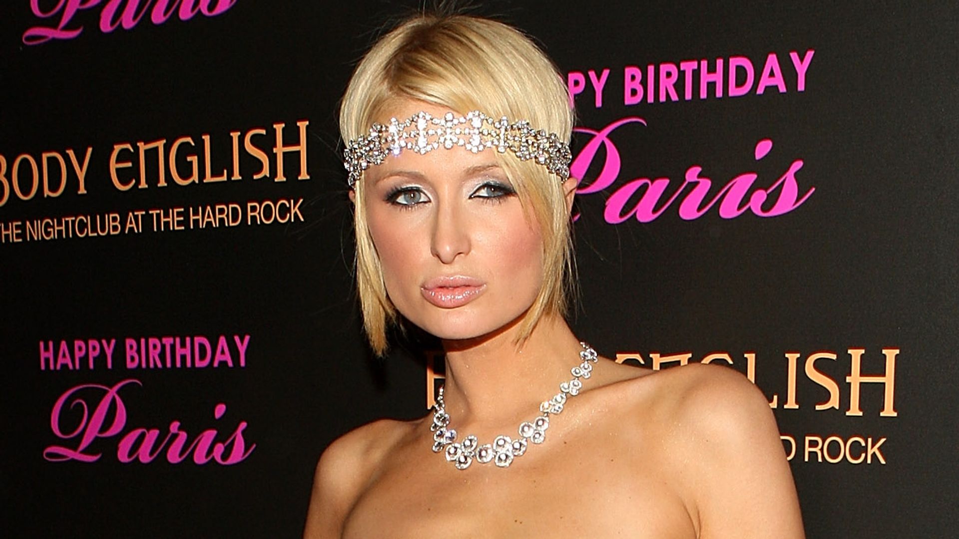 Paris Hilton attends her birthday party at Body English nightclub at the Hard Rock Hotel & Casino on March 8, 2009 in Las Vegas, Nevada. Hilton turned 28 on February 17.  (Photo by Isaac Brekken/Getty Images)