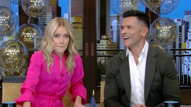 Kelly Ripa and Mark Consuelos hosting LIVE with Kelly and Mark, April 1, 2025 on ABC