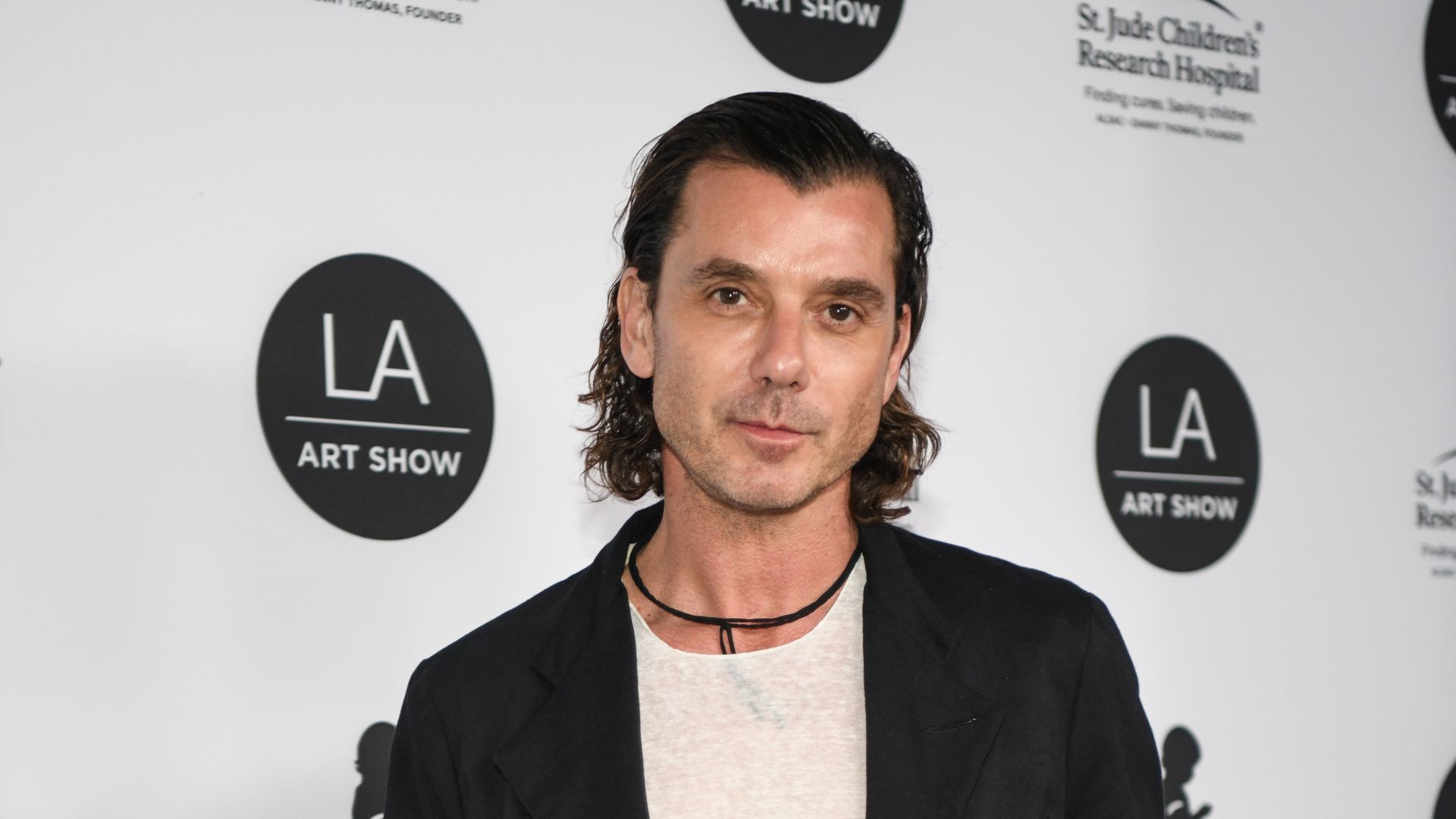 Gavin Rossdale arrives at the LA Art Show 2019 Opening Night Gala at the Los Angeles Convention Center on January 23, 2019 in Los Angeles, California