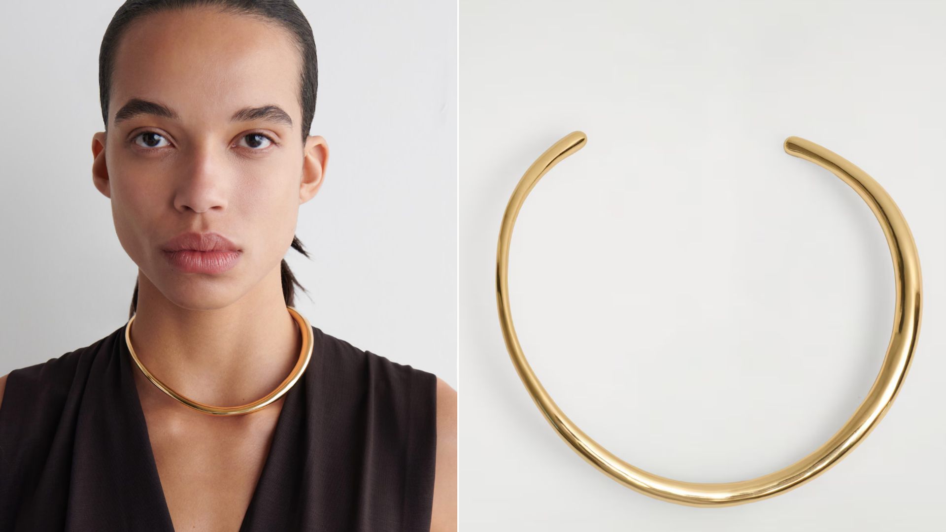 Le collier à ongles Cartier Juste un Clou de Meghan Markle qu'elle porte à plusieurs reprises – j'ai trouvé de bons sosies pour moins cher 7 OBTENEZ LE LOOK : Collier ras du cou à couple incurvé Cos