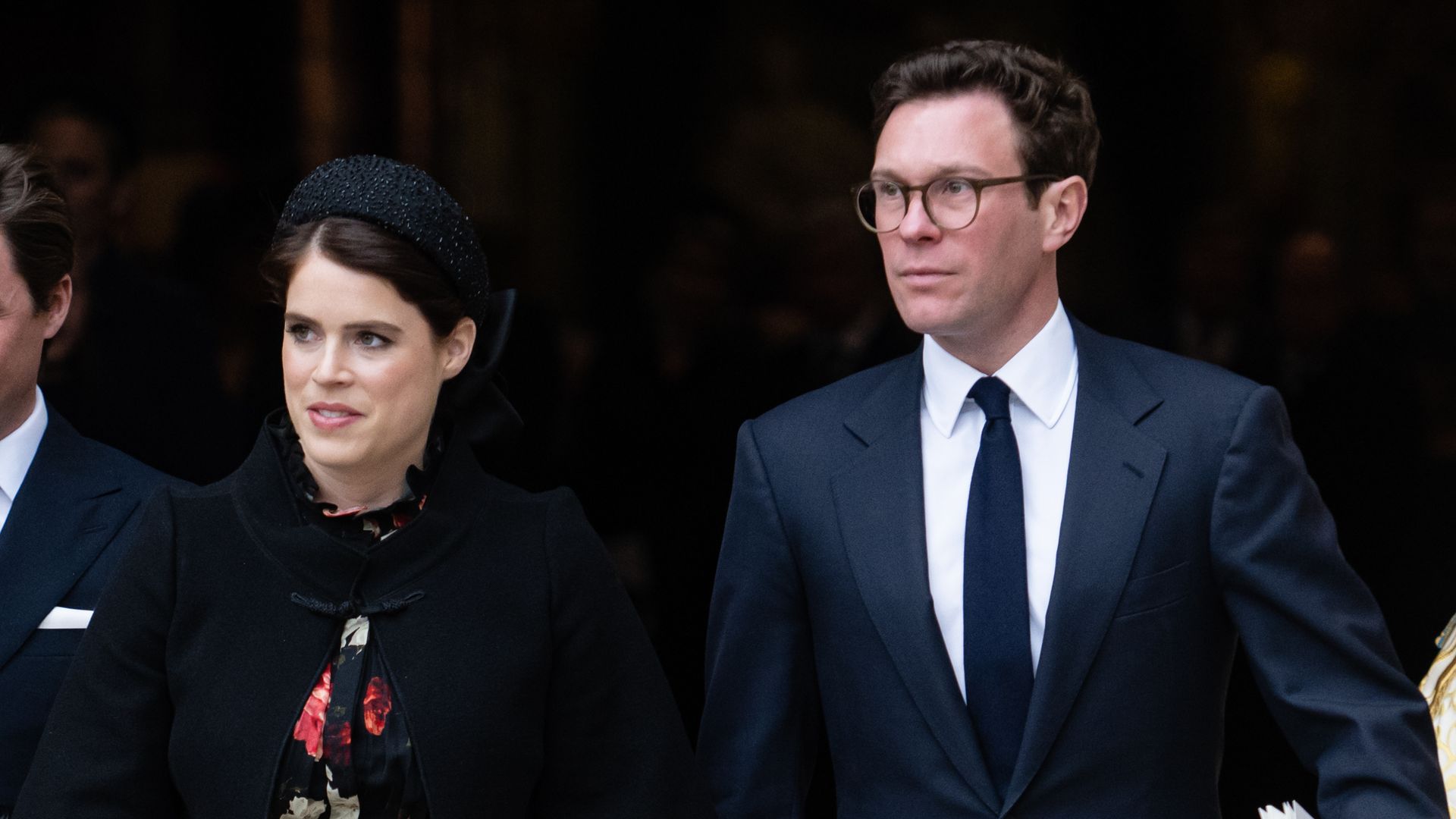 Eugenie and Jack leave thanksgiving service, 2022