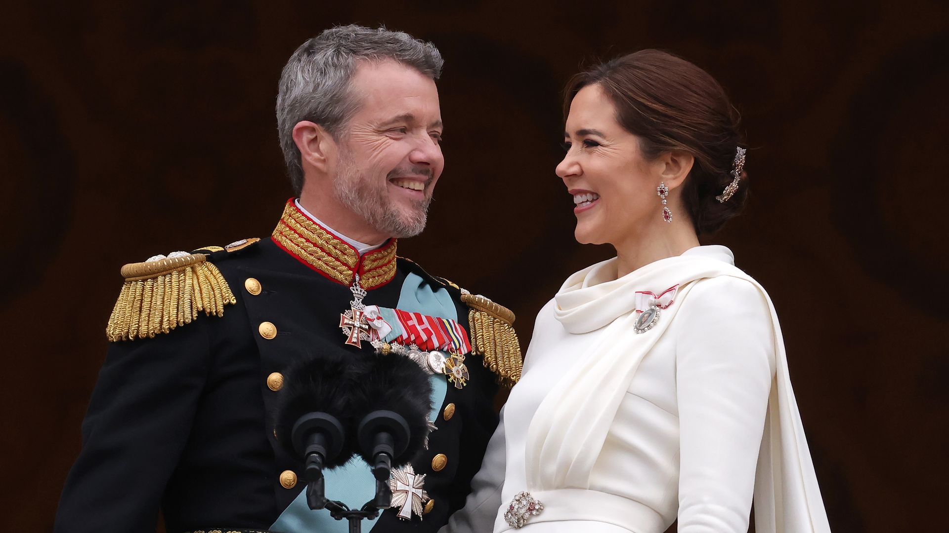 Crown Princess Mary of Denmark is every inch a Queen in angelic white  outfit stitched by her wedding dressmaker