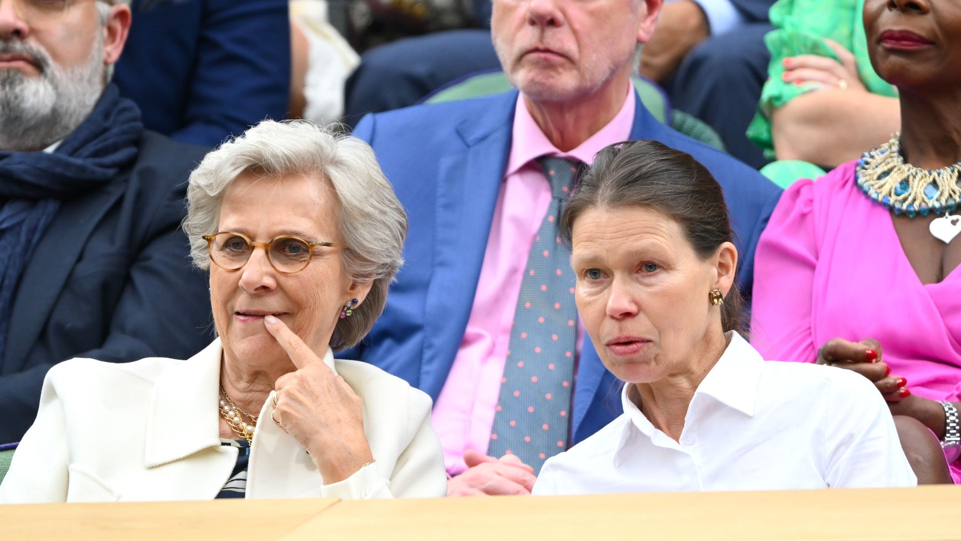 Birgitte, Duchess of Gloucester sat with Lady Sarah Chatto