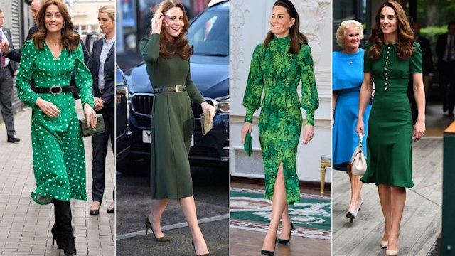 kate middleton green outfits