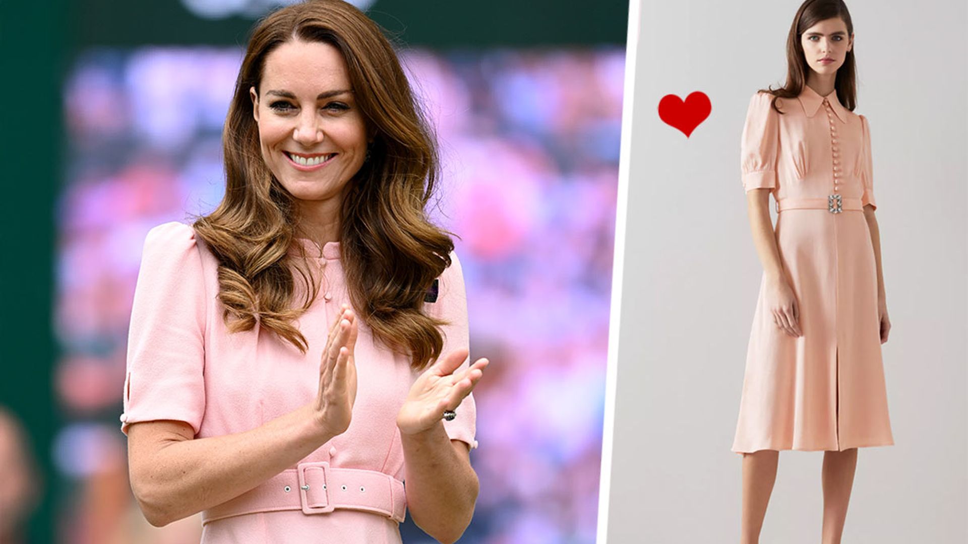 Kate Middleton Wears Belted Pink Dress To Wimbledon 2021 Men's Singles ...