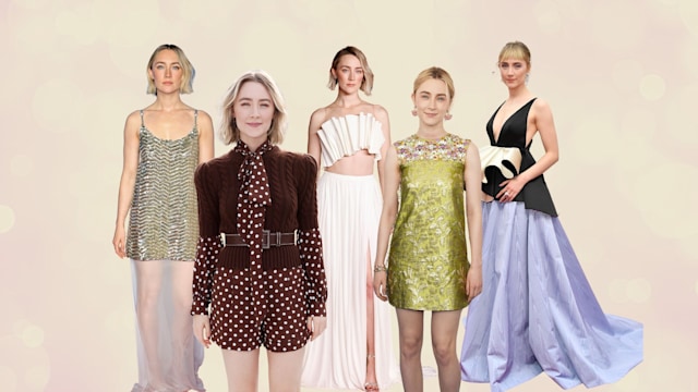 A collage of Saoirse Ronan's best fashion moments of all time