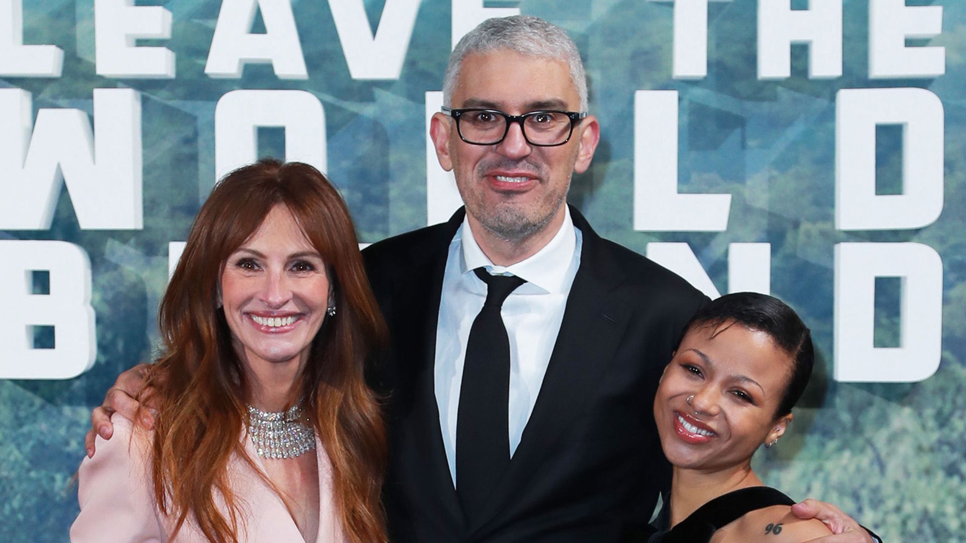 Julia Roberts, Sam Esmail and MyHa'la at red carpet premiere