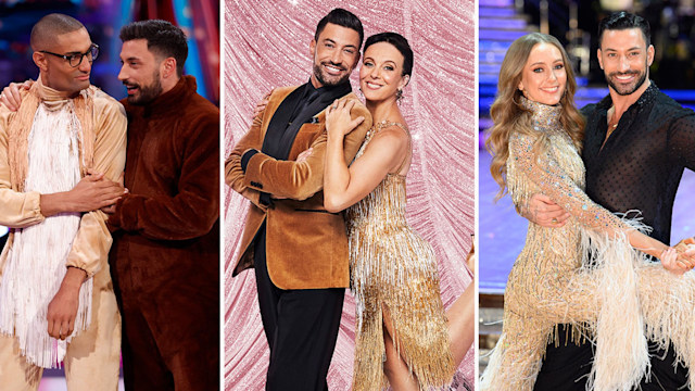 Giovanni Pernice's Strictly dance partners, Richie Anderson, Amanda Abbington, Rose Ayling-Ellis split image 