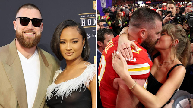 Travis Kelce and Kayla Nicole; Travis Kelce and Taylor Swift