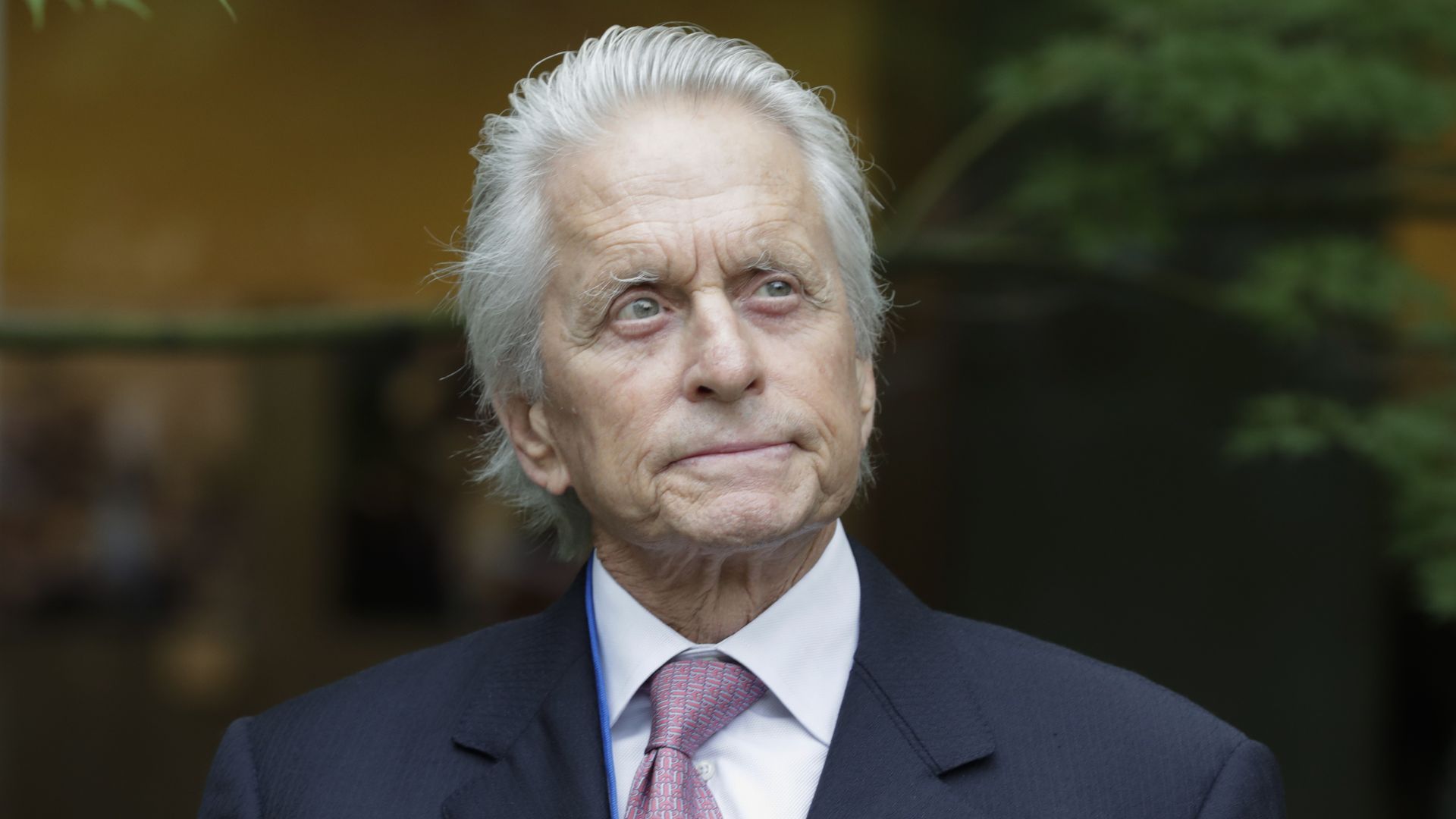 Michael Douglas During the Annual Peace Bell Ceremony 2018
