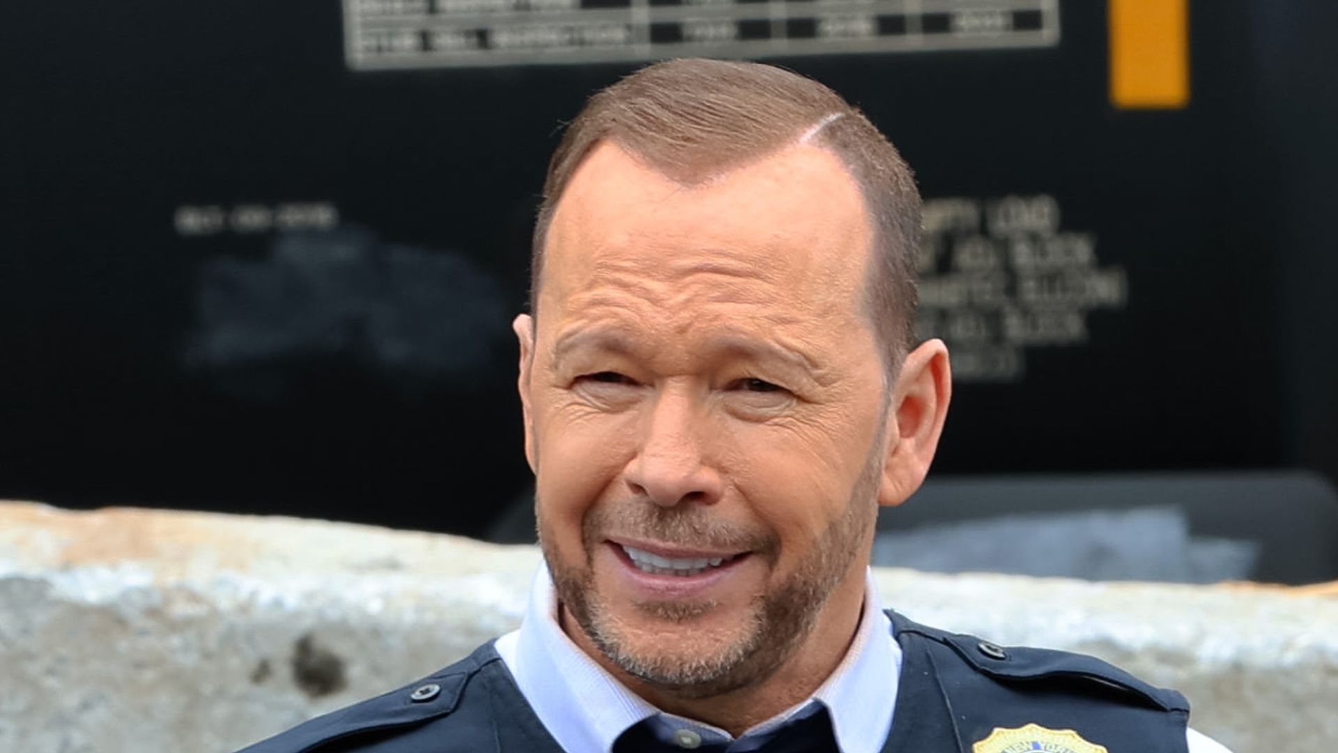 Donnie Wahlberg is seen filming at the set of the 'Blue Bloods' TV Series on April 10, 2024 in New York City.