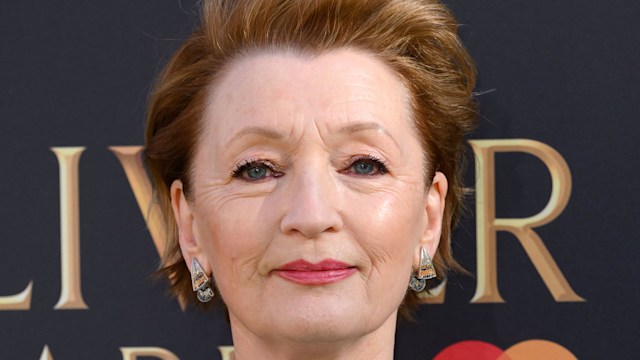 Lesley Manville attends The Olivier Awards 2025 at The Royal Albert Hall on April 06, 2025 