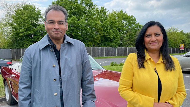 Geeta Guru-Murthy and Krishnan Guru-Murthy on Celebrity Antiques Road Trip