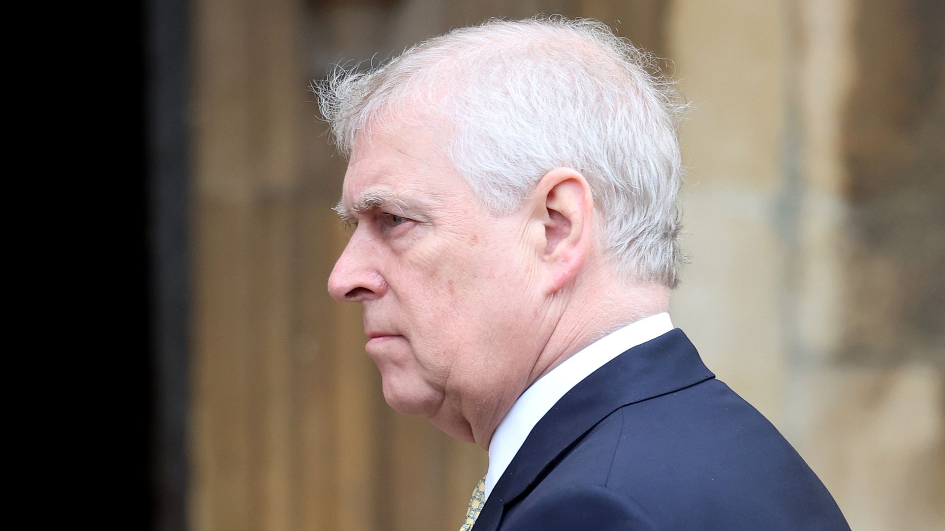 Side view of Prince Andrew