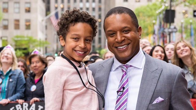 Craig Melvin and his son Delano on Today