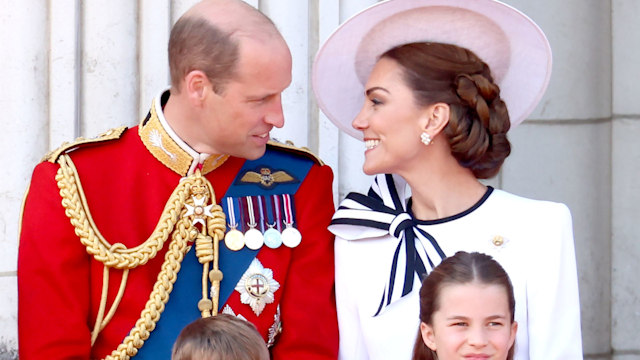 William and Kate share loving looks