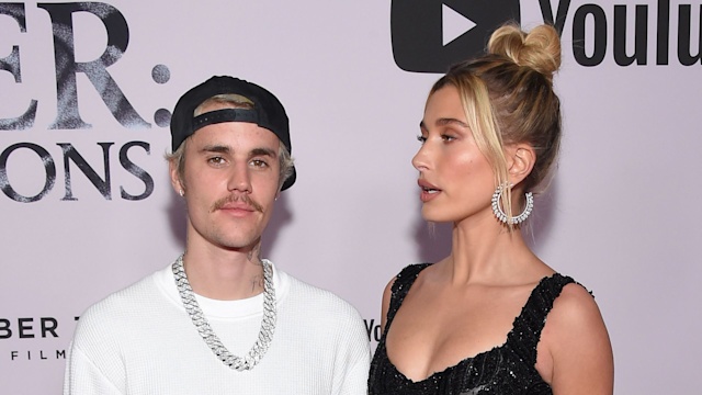 Hailey and Justin Bieber on the red carpet