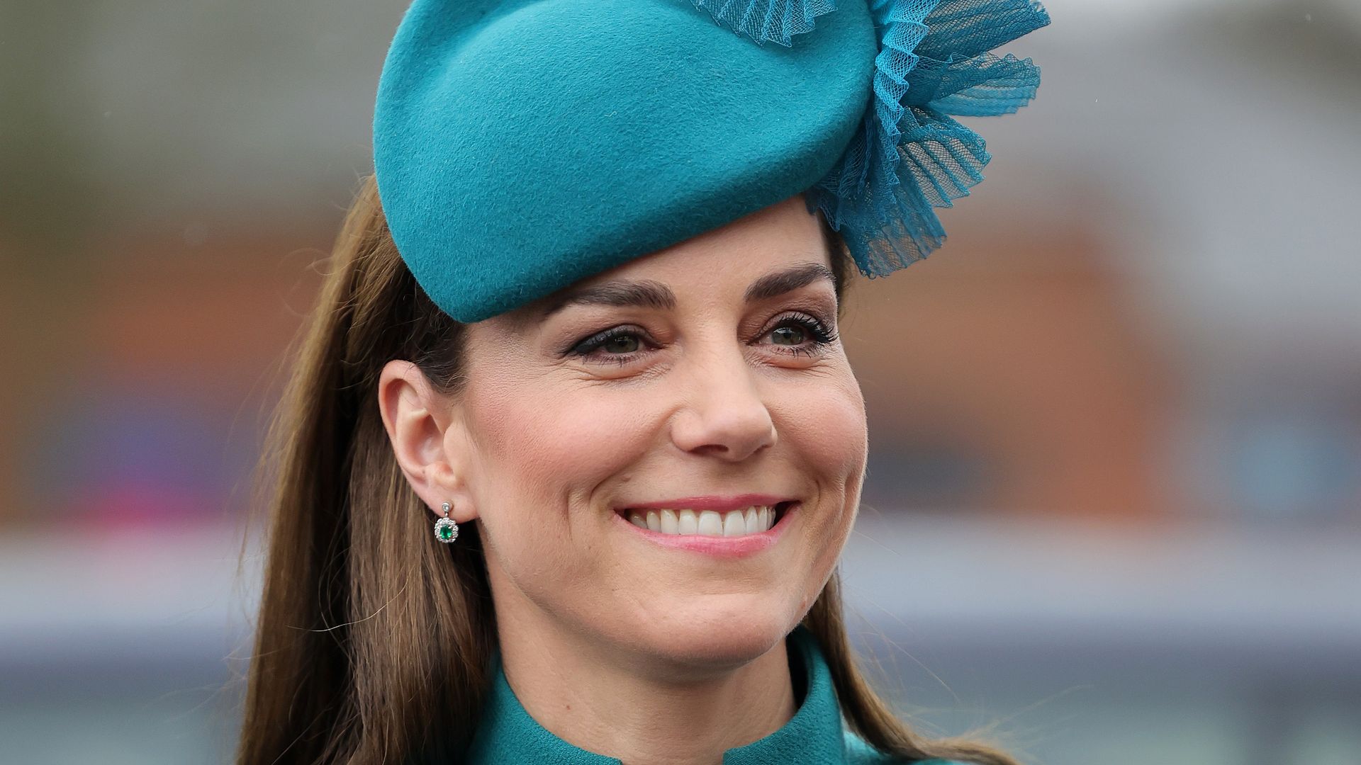 Kate Middleton wearing teal coat on St Patrick's Day 2023