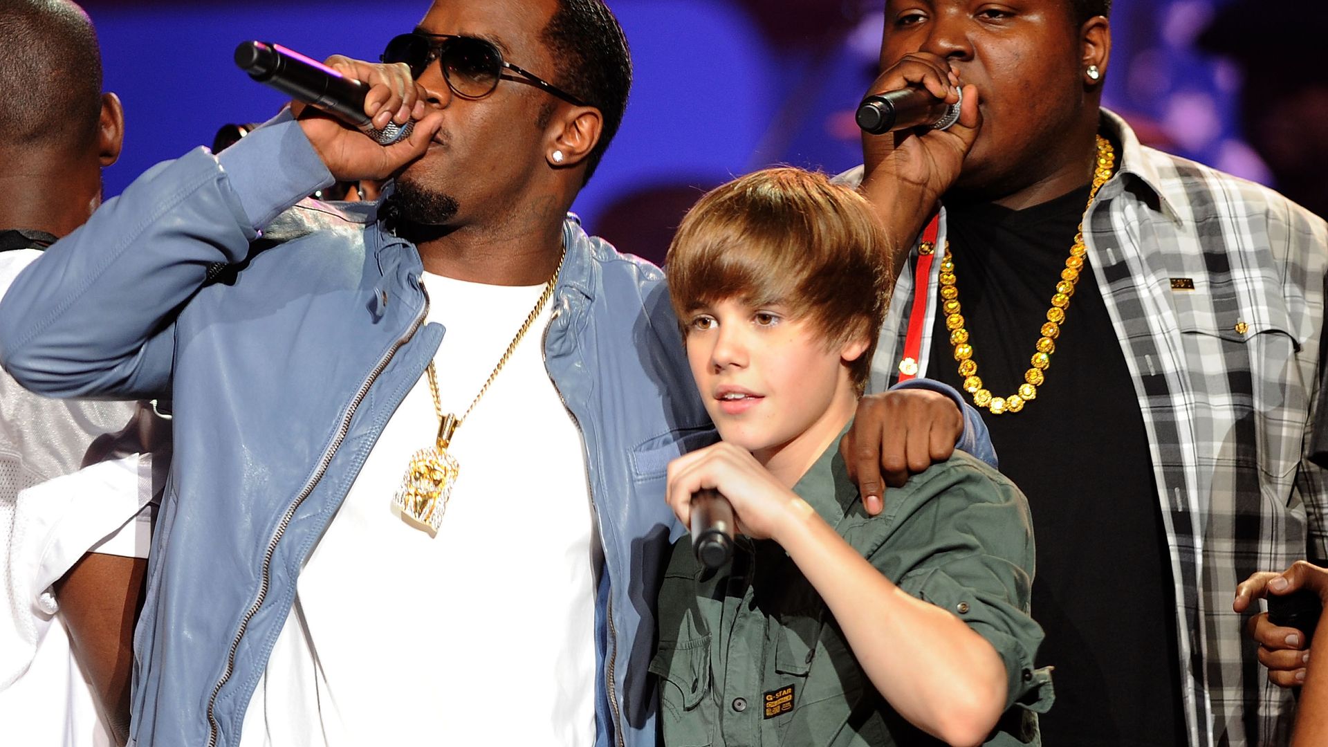Sean "P Diddy" Combs, Justin Bieber and Sean Kingston in 2010