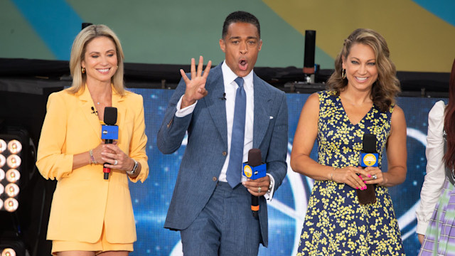 Amy Robach with T.J. Holmes and Ginger Zee