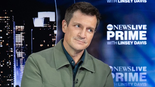 ABC News correspondent Linsey Davis interviews Nathan Fillion