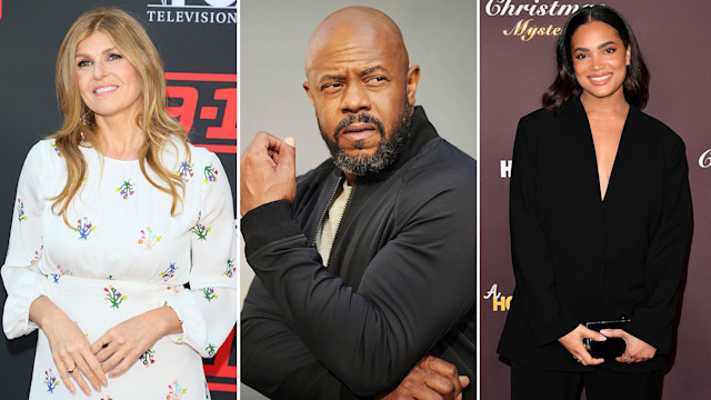 Split image of Connie Britton, Rockmond Dunbar and Annelise Cepero