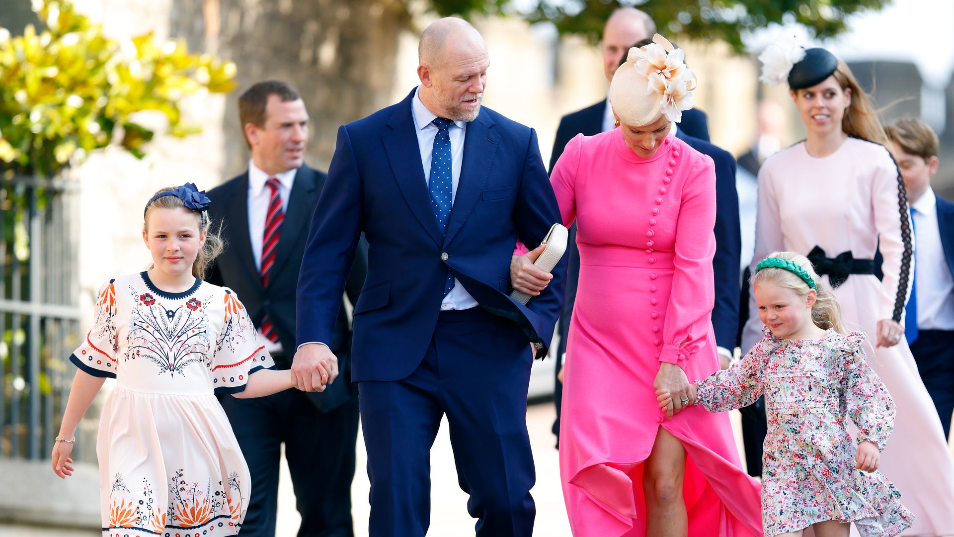 Mia joined sister Lena, parents Mike and Zara Tindall and senior royals at the traditional Easter service