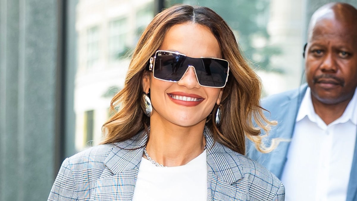 Rita Ora's mini skirt and bizarre accessory combo is bang on-trend for summer 2025 | HELLO!