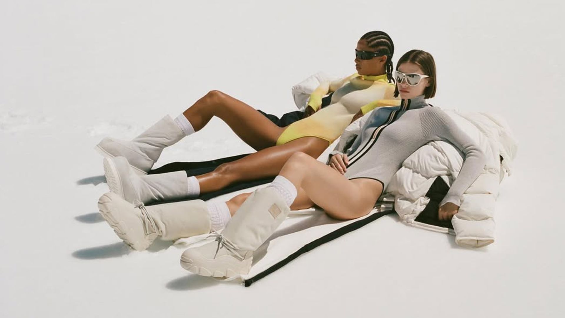 Cordova campaign shoot of two models on slopes