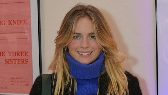 Cressida Bonas in blue turtleneck