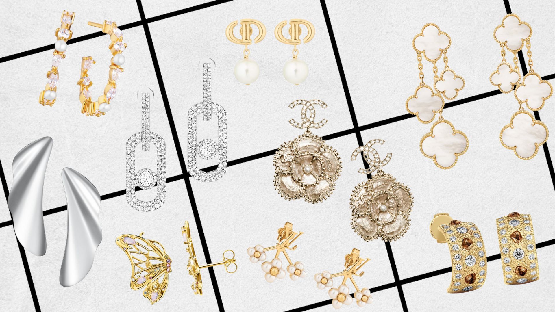Assortment of designer earrings